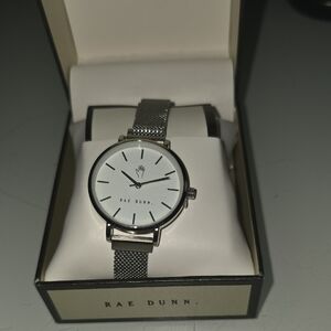 Rae Dunn Classic Silver Watch